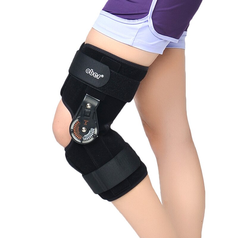 Verstelbare Kniebrace Fixatie Beugel Fractuurfixatie Revalidatie Knie Orthese Ondersteuning Artrose Knie Pijn Pads: Breathable / M