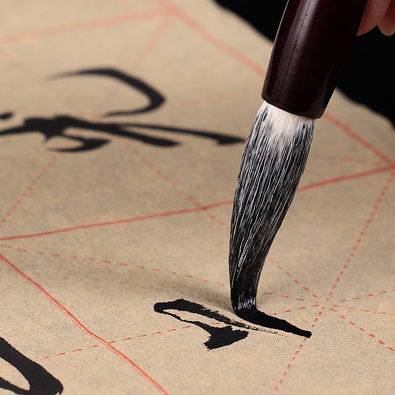 Chinese Traditional Calligraphy Brush Pen Hopper-shaped Brush Woolen Weasel Multiple Writing Painting Supply L/M/S
