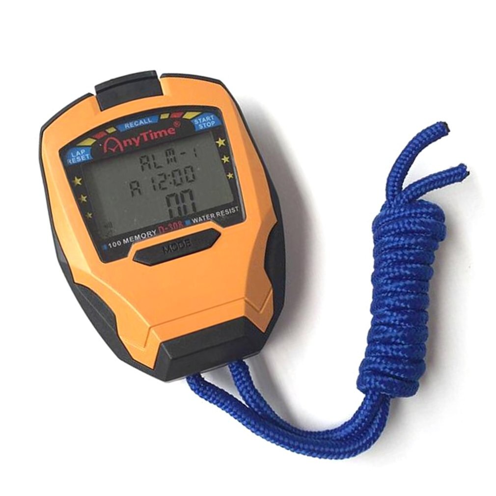 1Pc 3 Row100 Lap 1/1000s Digital Sport Counter Timer Athletic Stopwatch Portable Outdoor Game Timer Hour Meter