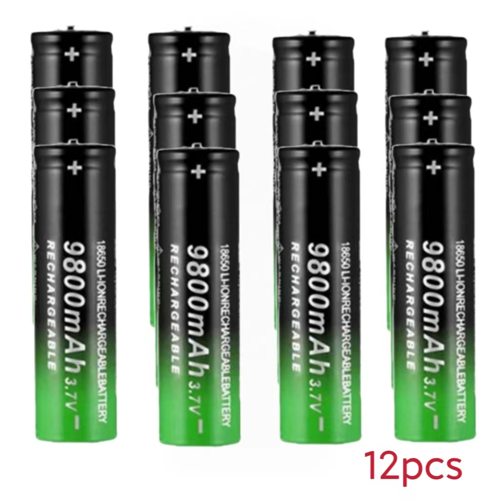 Originalt 18650 batteri 3.7v 9800 mah 18650 li- ion batteri oppladbart batteri til lommelykt: Gul