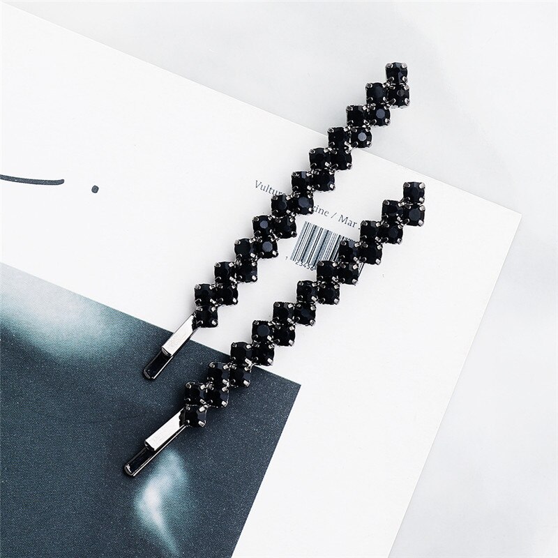 SHUANGR Kristall Strass Luxus Haar Clip Headwear Für Frauen Mädchen Hairgrip Haarnadel Haar Styling Zubehör 2 teile/satz: Q14212