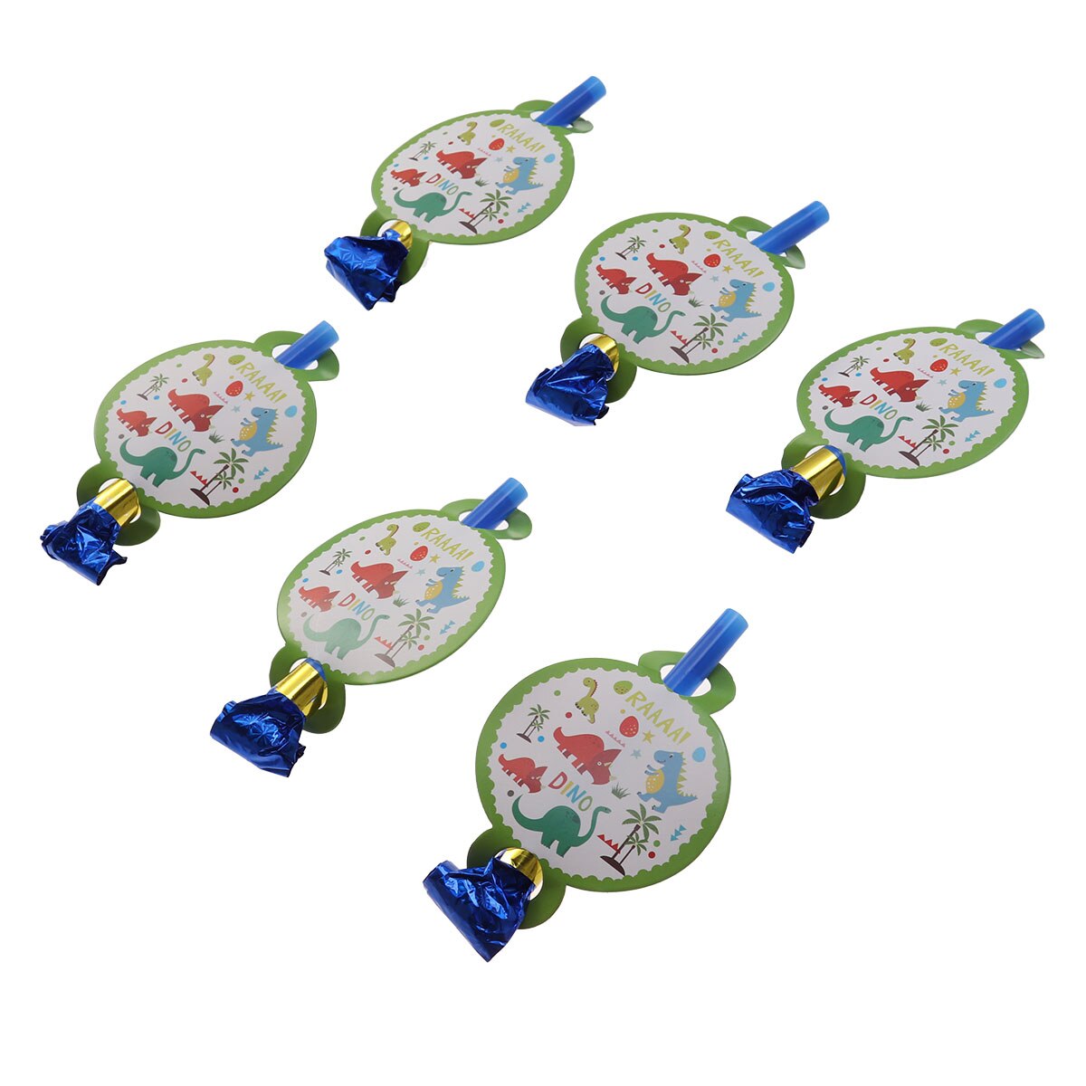 Silbato soplado desechable, suministros para de cumpleaños, boda, 6 piezas