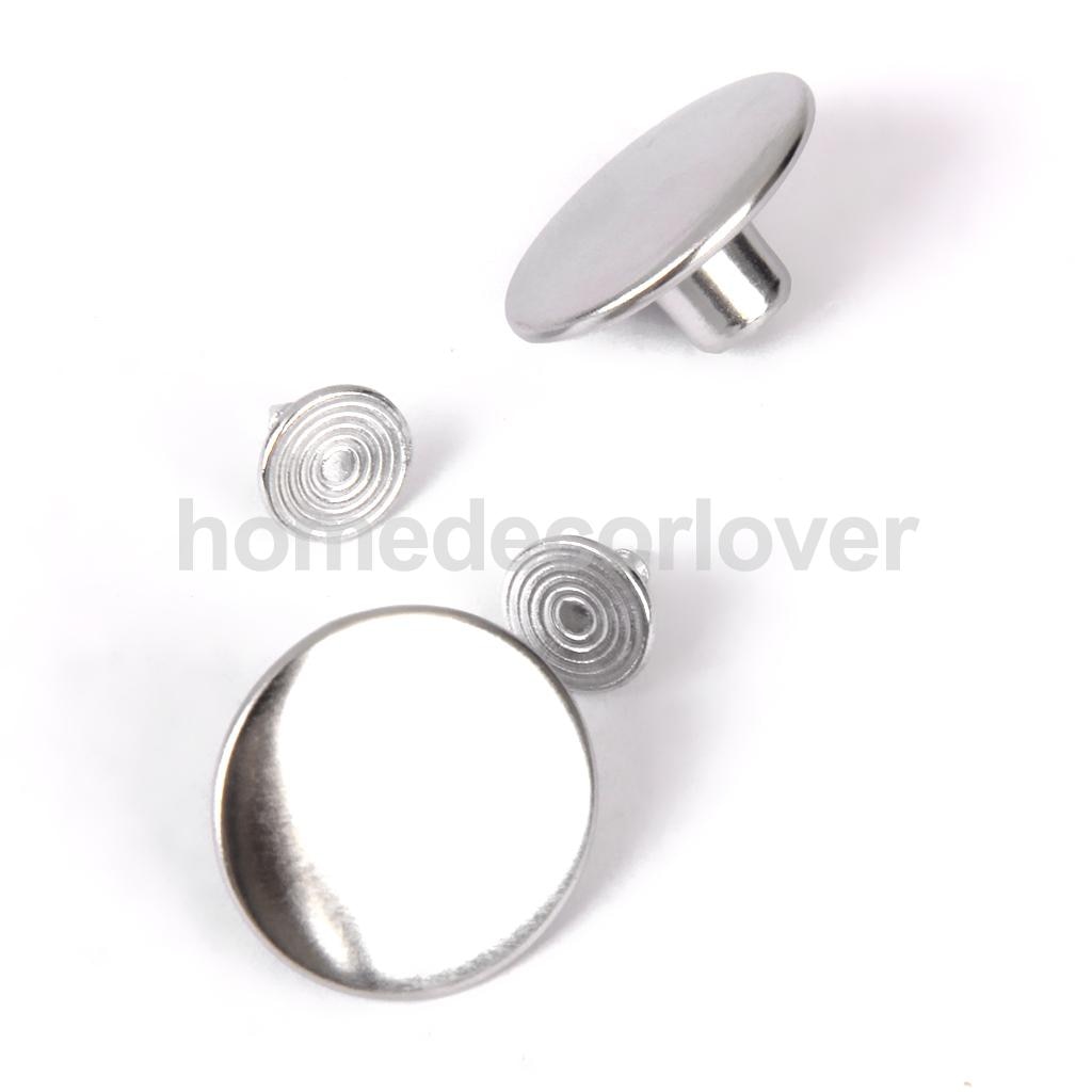 6 sets 20mm denim jeans knutselknopen, hamer erop, geen naaien, zilver, doe-het-zelf reparatie