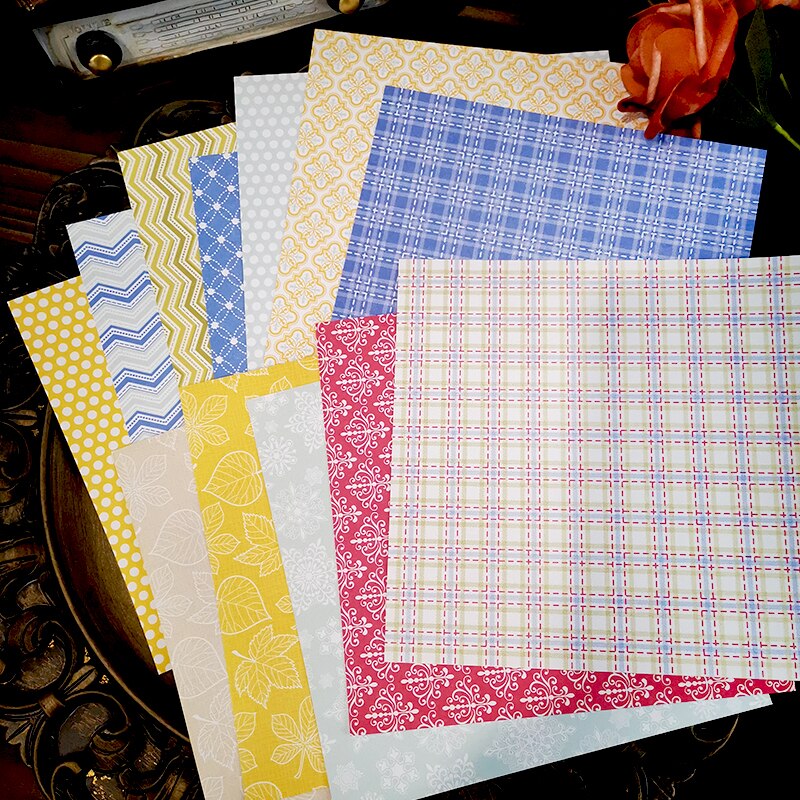 Panalisacraft 12 sheet 6"X6" Vintage Basic patterned paper pad Scrapbooking paper pack handmade craft paper craft Background pad