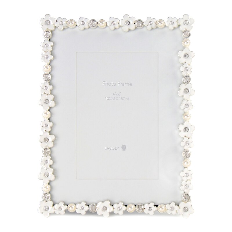 LASODY Flower And Butterfly Photo Frame Couple Wedding Anniversary 4x6 Picture Frames Valentine's Day Lady Frame