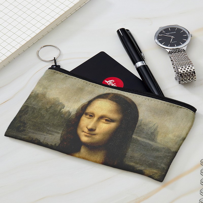 Lieferwagen Gogh Ölgemälde Geldbörse Mini retro Tägliche Lagerung Tasche Tragbaren Brieftasche Lippenstift Schlüssel Bleistift fallen Frauen Leinwand machen-hoch tasche