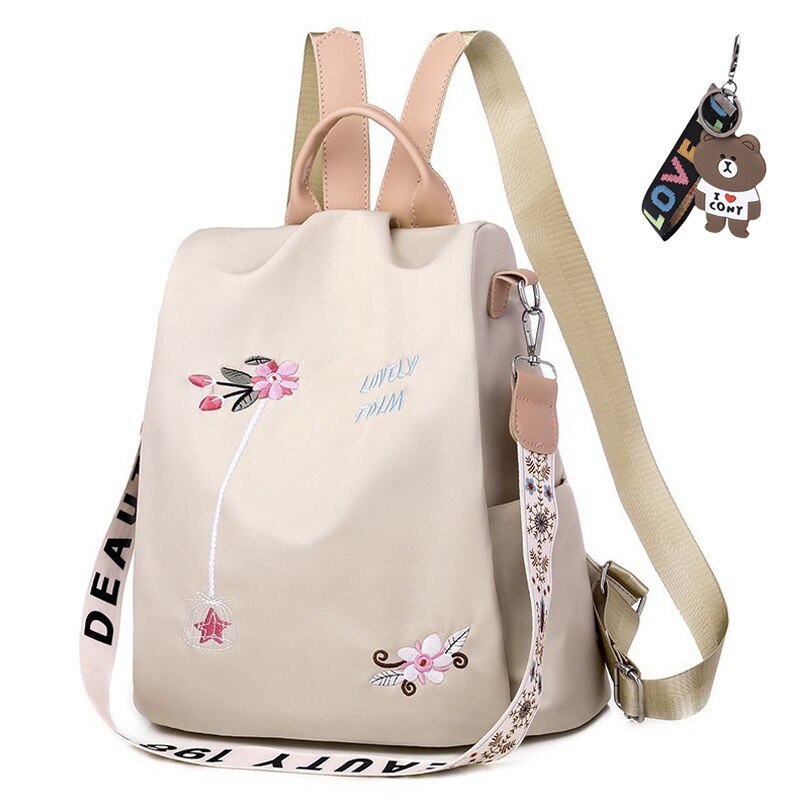 Pretty Style Girls Anti Theft School Backpack Casual Women Travel Backpack Durable Fabric Women Backpack: 14