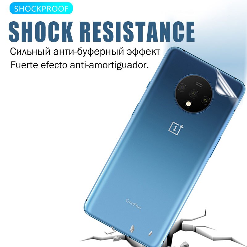 Film Hydrogel arrière pour Oneplus 7 7T Pro 6 6T protecteur d'écran à couverture complète pour One Plus 6 7 7T Pro Film souple Transparent pas en verre