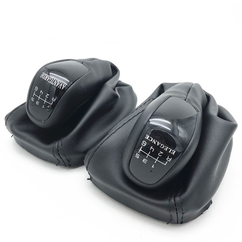 Mt 5 gear 6 gear bil skift gear knop med pu læder bagagerum cover case til mercedes benz c klasse  w203 c203 avantgarde elegance