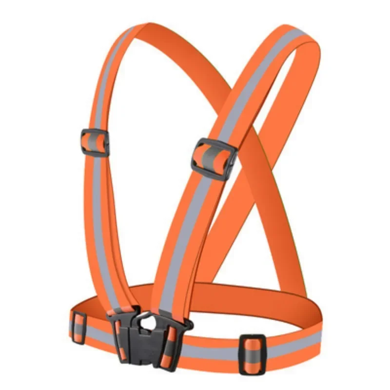 Reflective Vest for Workers Adjustable Harness Reflect Light Vest Belt for Night Riding Jogging Reflective Vests Roadway Safety: GRAY
