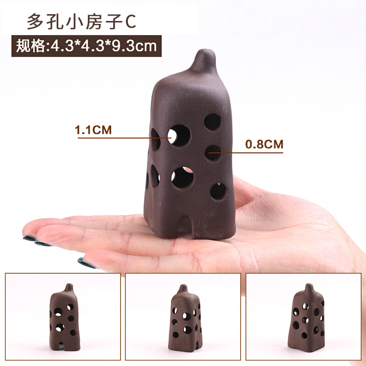 Fish tank landscaping pottery tank hidden hole fish tank spawning hole fish tank shrimp house shrimp nest fish tank decorations: E