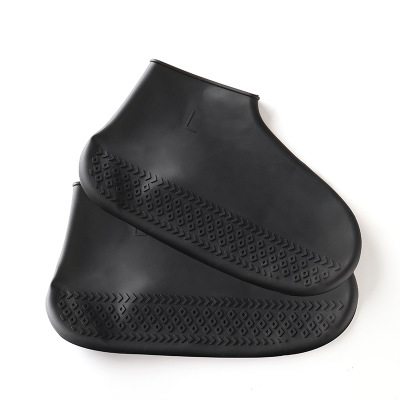 Wasserdicht Nicht-Unterhose Gummi Regen Schuh Abdeckungen Elastizität Galoschen für Reisen Wiederverwendbare Stiefel Überschuhe passen für Männer Frauen freundlicher: Schwarz / L