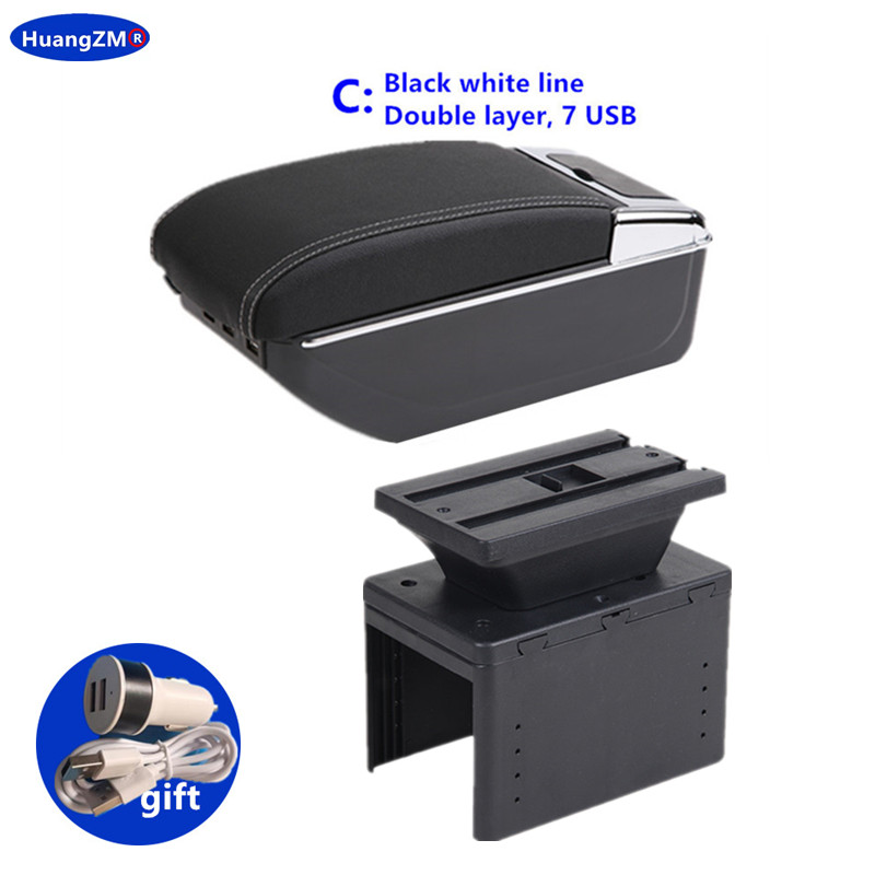 Universal- Auto Armlehne Kasten zentrale Universal- modell armlehne Kasten Auto zubehör aufbewahrungsbox unterstützung Arm Innen nachrüsten teile: Blau