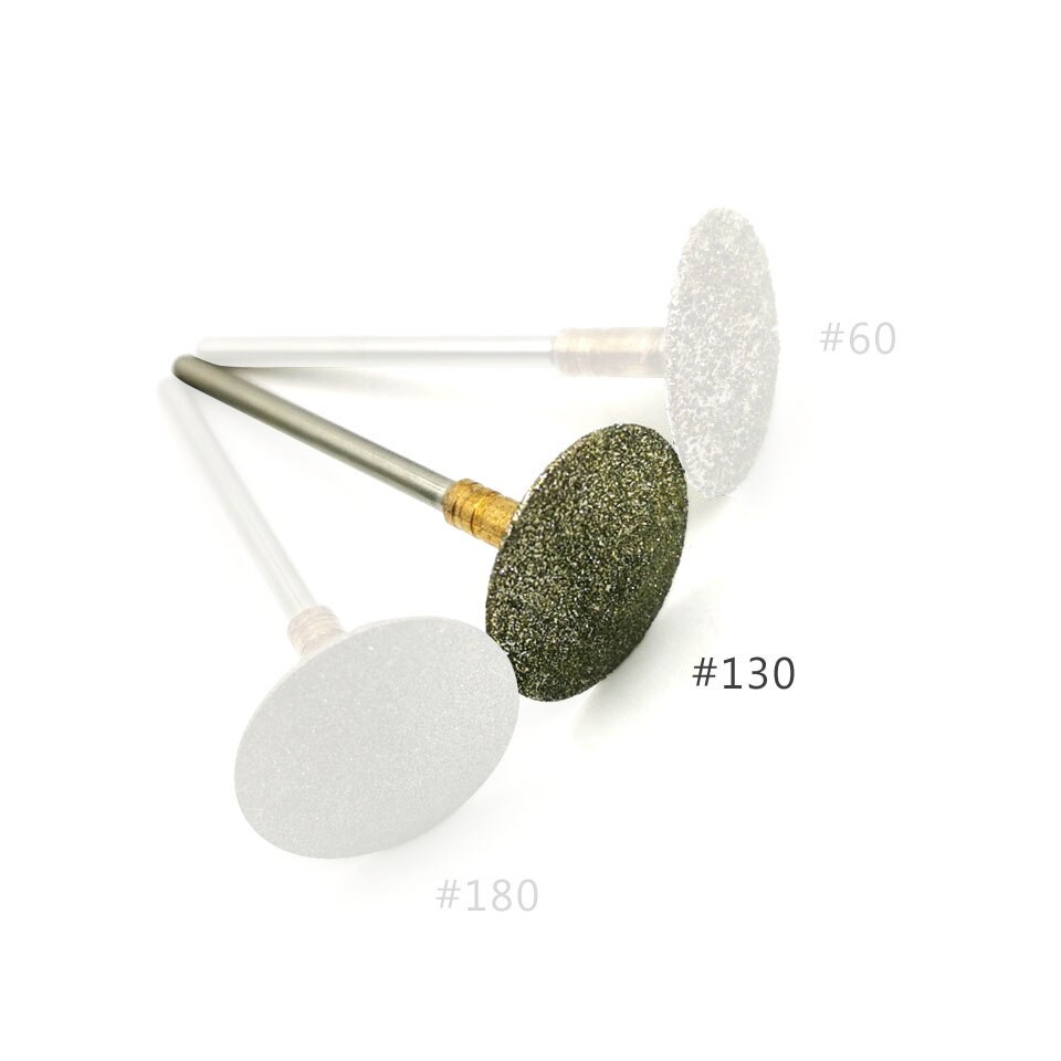 HYTOOS-brocas de diamante para manicura y pedicura, accesorios para taladro de uñas, disco de lijado de Metal de 3/32": 130 Grit