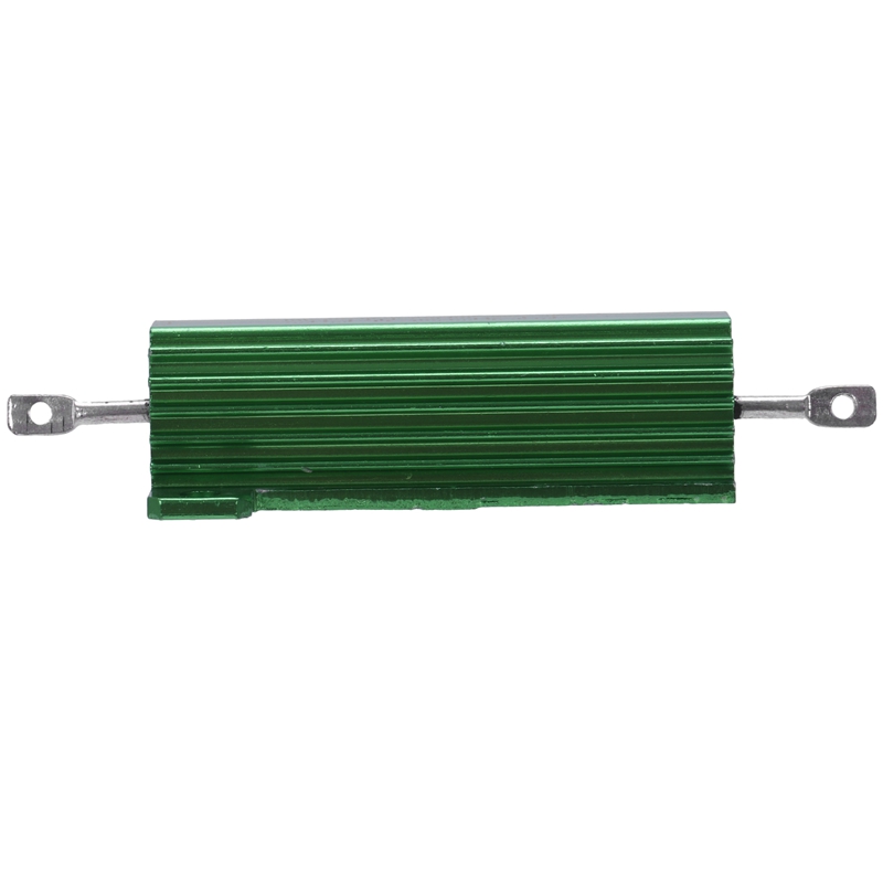 Aluminum Case 50W 25 Ohm Chassis Mounted Wirewound Resistor Green