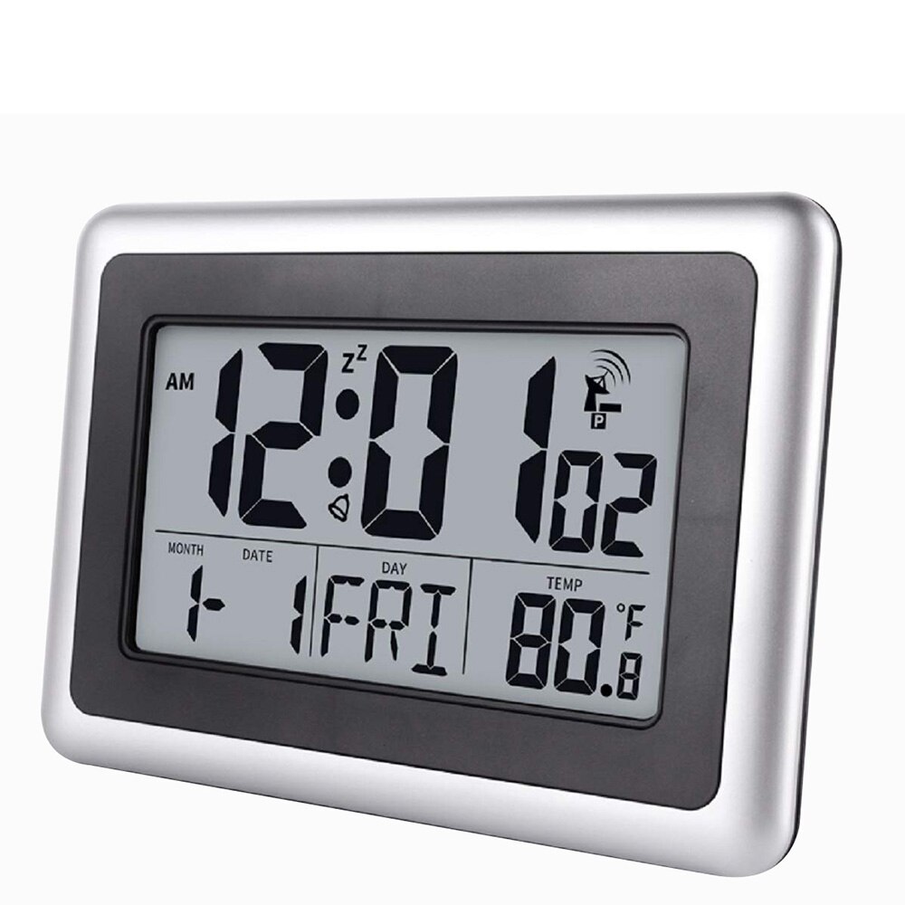 LCD Digital Wall Clock Alarm Desk Temperature Home Large Display Indoor Outdoor desk Clock