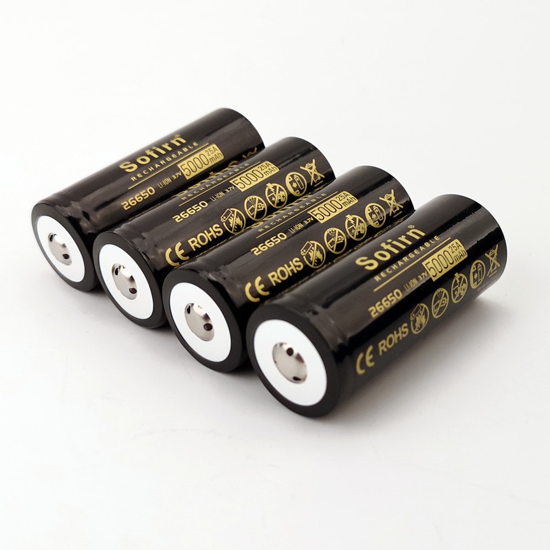 Sofirn wysoki odpływ 26650 bateria 5000mAh 25A moc rozładowania 5C 3.7V akumulatory o dużej pojemności bateria litowa