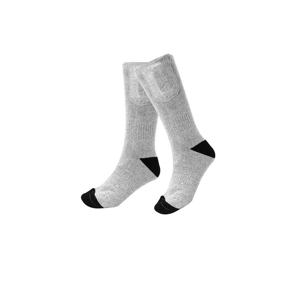 1 paar warme sokken met gealuminiseerde vezels, warme en droge voeten, warmte-isolatie, zwarte unisex naadloze fluwelen laarzen, slaapsokken voor op de vloer: Grijs