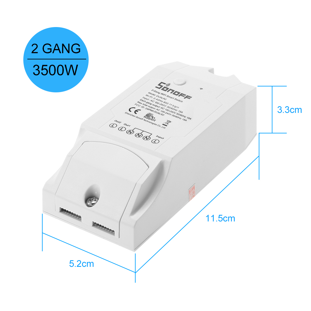 Wifi smart bytte om relé modul 100-240v ac trådløst fjernkontroll styre bytte om smart hjem til smart hjem automasjon