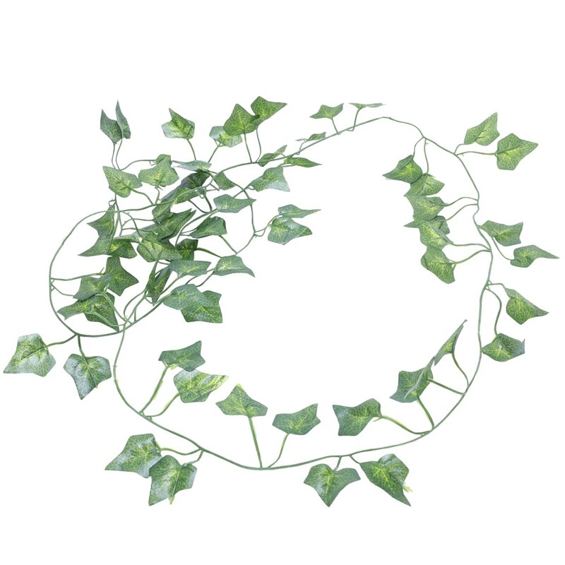 12 x kunstige planter af falske blomster vedbend hængende krans til bryllupsfesten hjemme bar have vægdekoration udendørs i