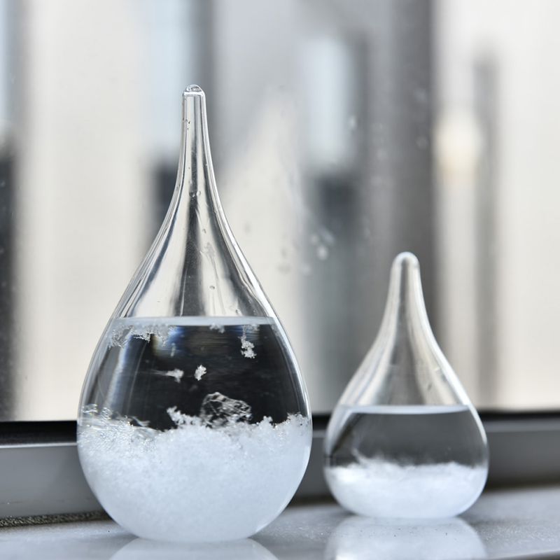 Stylish Beautifully Desktop Weather Forecast Water Glass Bottle Barometer Bottles Weather