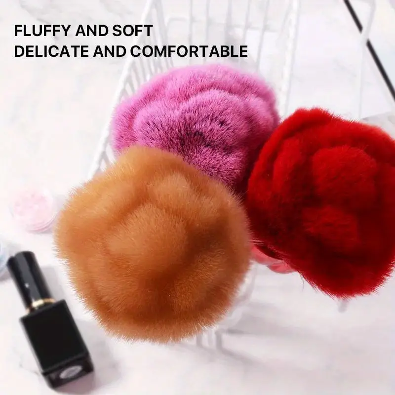 Brocha de maquillaje en polvo suelto para mujer, herramientas de belleza facial, brocha para polvo para decoración de uñas, base, herramientas de maquillaje, 1 ud.