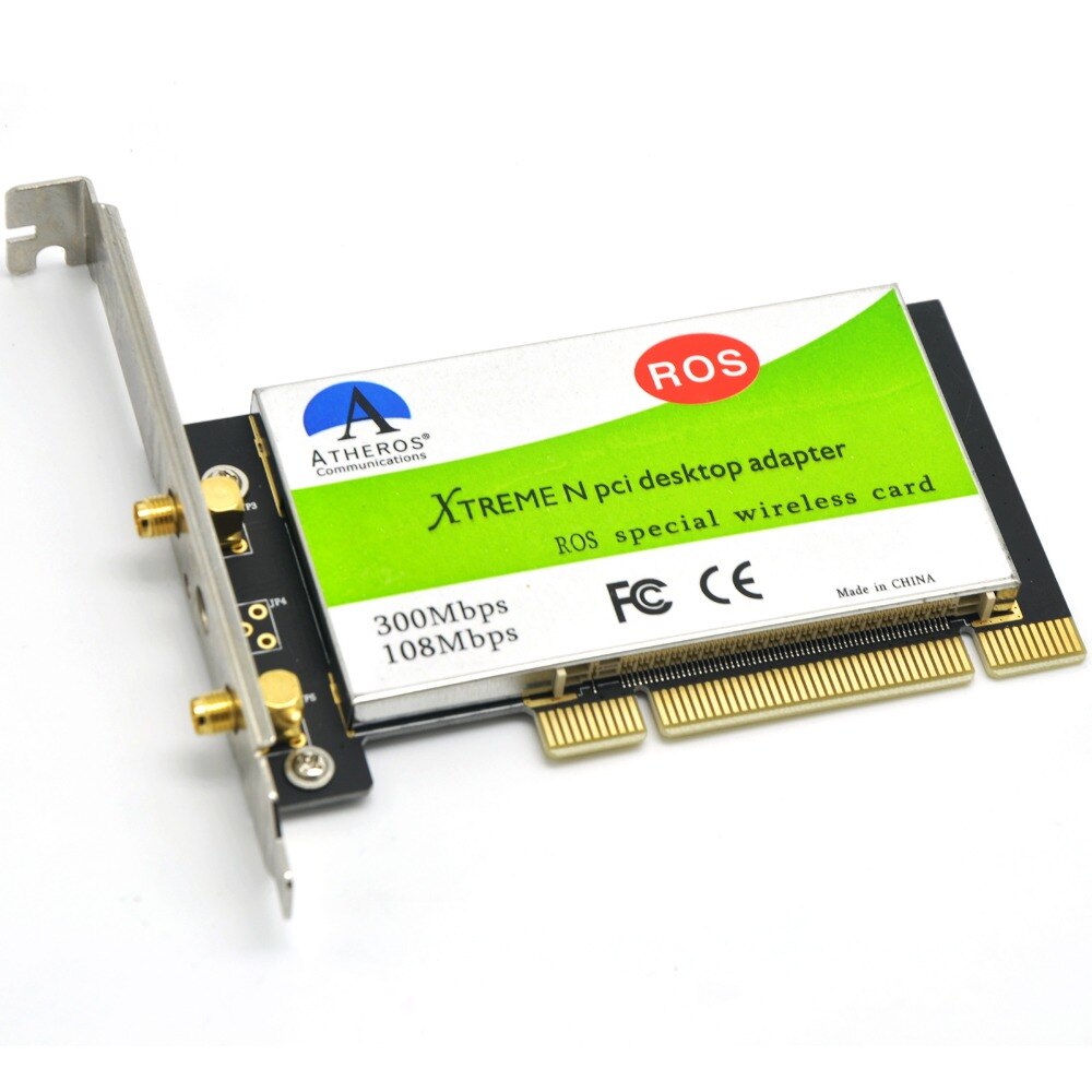 Atheros AR9223 802.11n 300 Mbps Desktop PCI WiFi Adapter Draadloze Netwerk Adapter WiFi Kaart voor ROS/Windows XP/7/8/10
