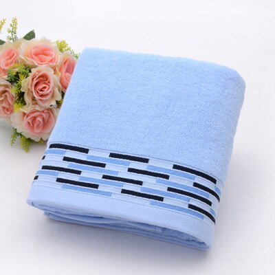 Face Hand Towel - 1PC 100% Cotton towel for adult towels bathroom face care magic brand towel toalha 34*74cm: sky blue