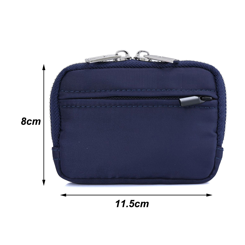 Nylon Clutch Bag Mini Purse Male Female Coin Credit Card Organizer Pouch Zipper Waterproof Card Holder Wear-resistant Wallet