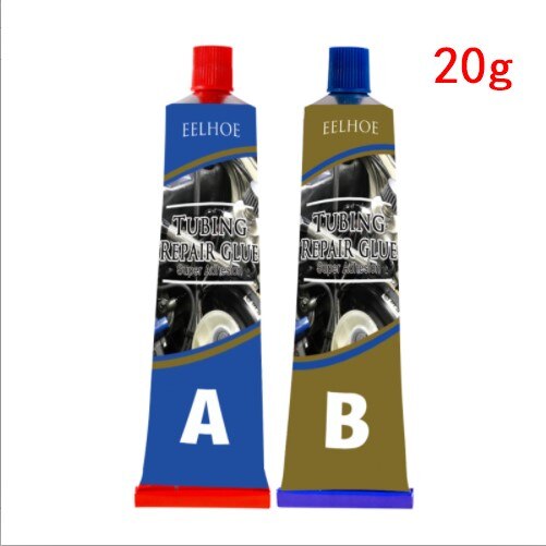 Pegamento para reparación de metales, adhesivo para reparación de tanque de combustible, superpegamento para reparación de enchufes metálicos, pegamento resistente a la temperatura y al aceite: 20g