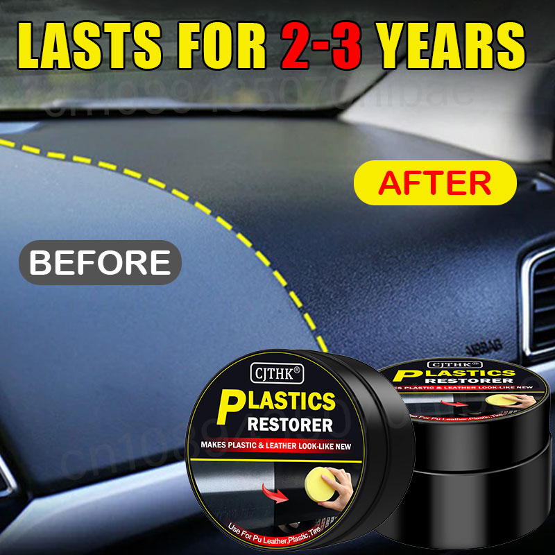 Restaurador de plástico do carro auto painel interior renovação revestimento cera couro plástico borracha polonês reparação auto recondicionamento creme cuidados