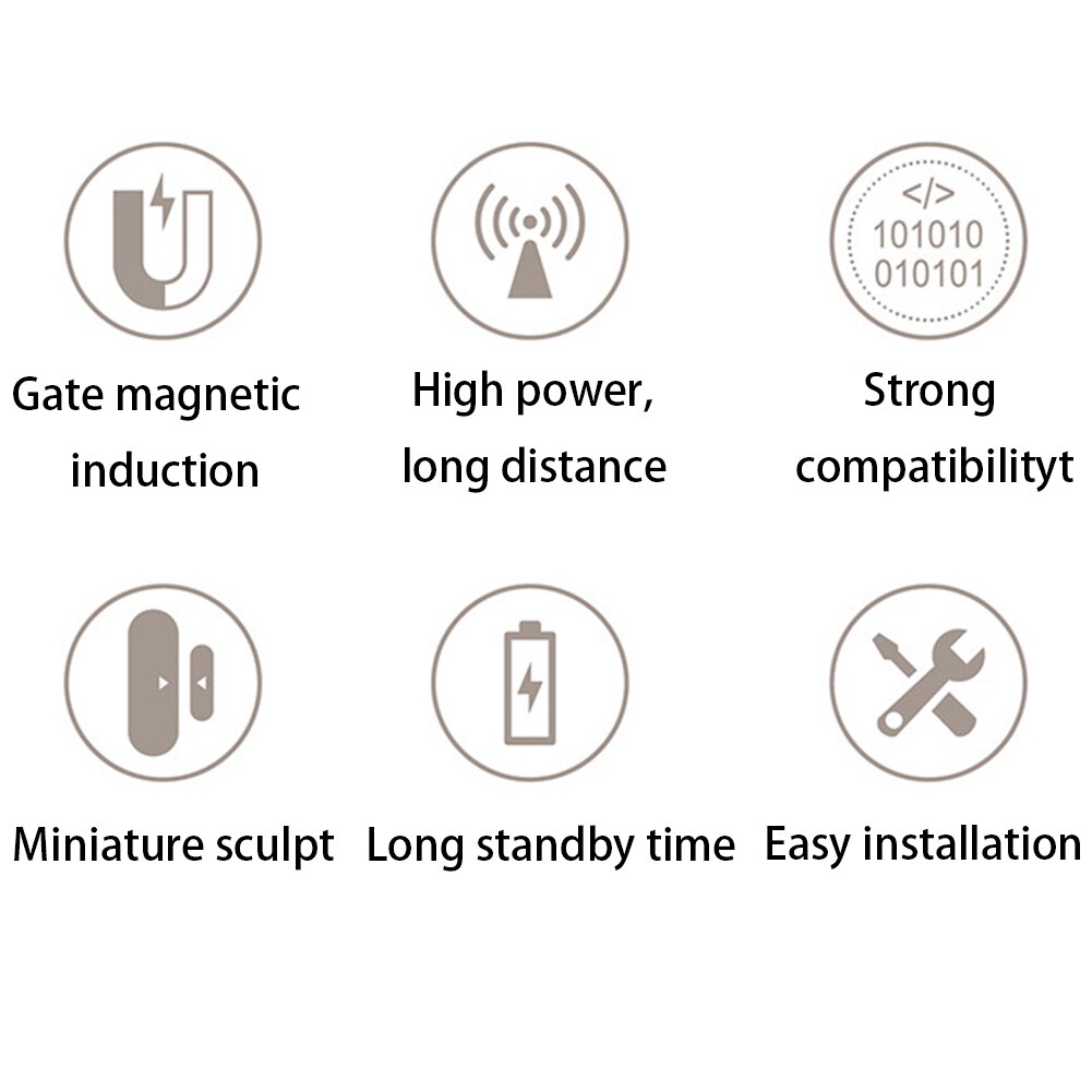 Home Guard Emergency Wireless Universal Door Sensor Magnetic Anti Theft Sensitive Hotel Security Part Alarm Window Contact