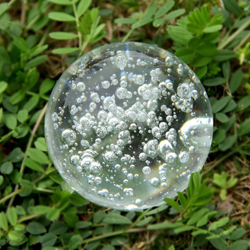 6/8Cm Helder Glas Bubble Bal Kristallen Bol Feng Shui Magische Kristallen Bol Slaapkamer Desktop Home Decor Ornamenten fotografie Prop: 5cm