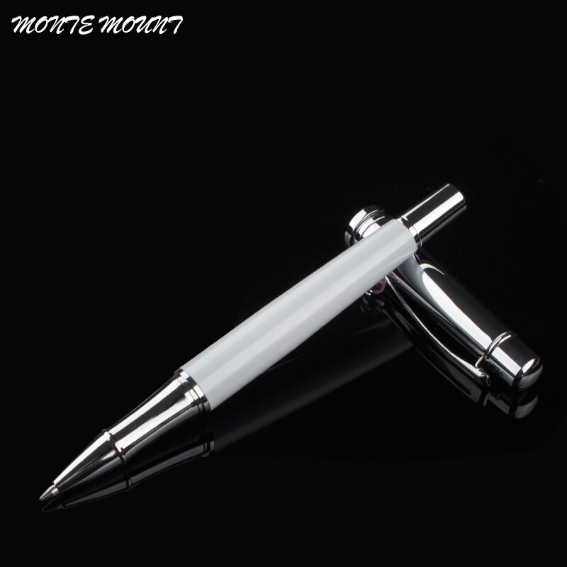 MONTE MOUNT blanc porcelaine stylo rouleau stylo à bille métal cristal stylo Clip belle stylo à bille école papeterie: 07