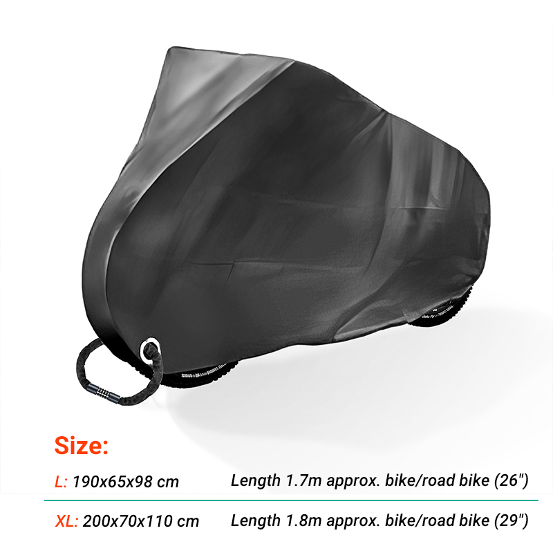 Cubierta de lluvia para bicicleta, sombrilla para exteriores, protección UV para interiores, funda para bicicleta de montaña, accesorios para bicicleta de montaña y carretera: XL / naranja