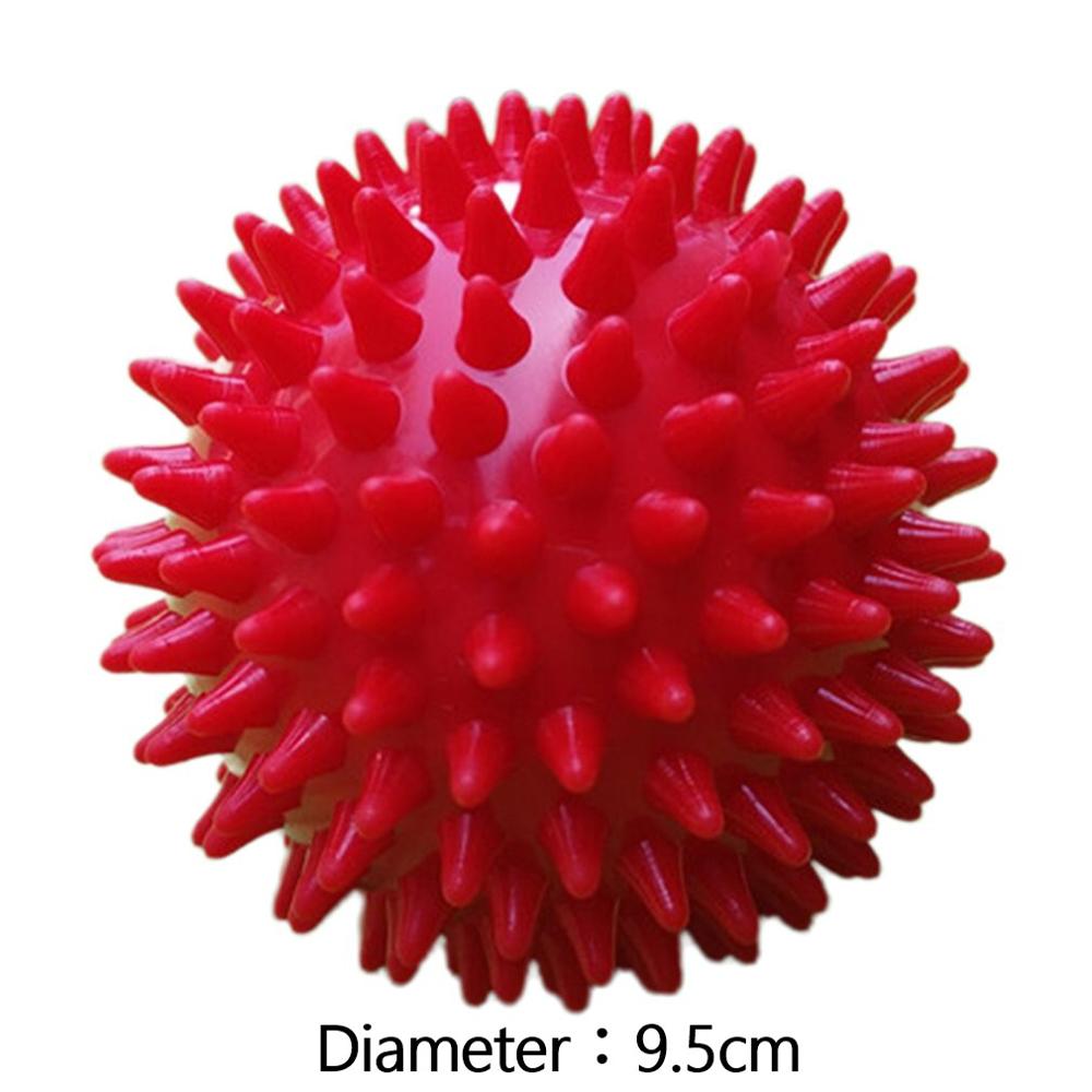 Fitnessmassagebal van pvc plus harde revalidatiebal, acupunctuur spierhandbal, yogafitnessmassagebal 7.5/9.5cm: Rood
