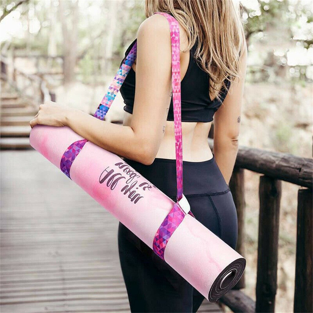 Verstelbare Yoga Mat Sport Sling Carrier Schouder Draagriem Belt Oefening Stretch Fitness Elastische Yoga Riem