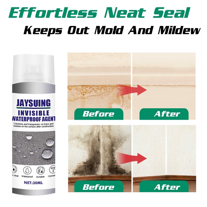 JAYSUING – Spray de mastic Anti-fuite, Agent imperméable Invisible pour plomberie, carreaux en céramique, revêtement mural