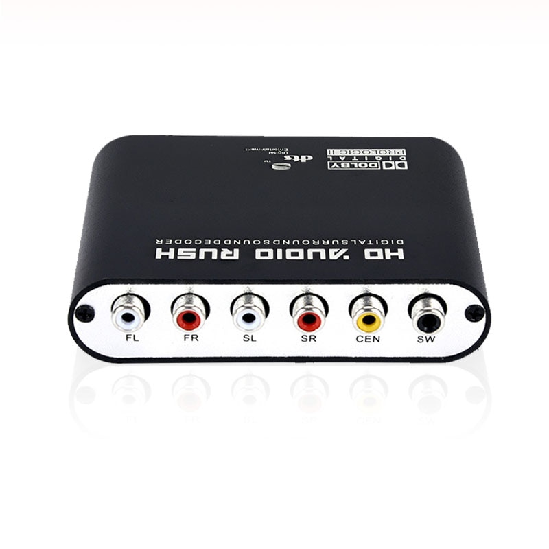 Décodeur audio coaxial à fiber optique numérique unisien 5.1/2.1, 24bit192khz SPDIF DTS Dolby AC-3 DAC pour amplificateur stéréo 5.1 canaux