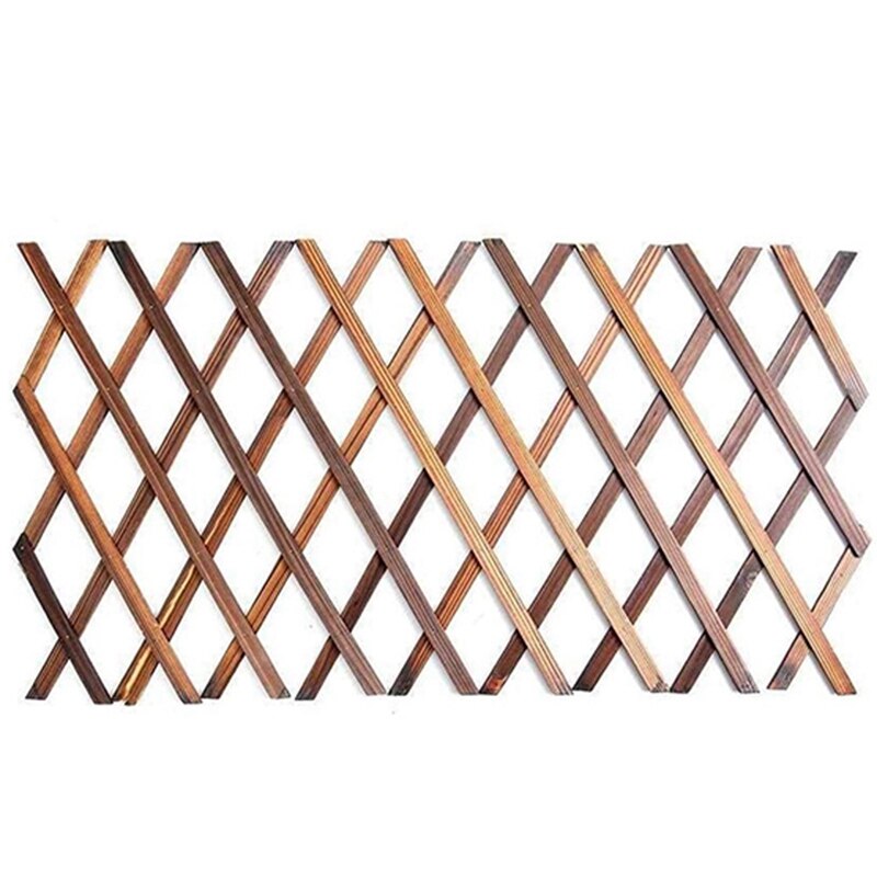 Expanding Wooden Garden Wood Pull Mesh Wall Fence Grille for Home Garden Sub Garden Decoration Climbing Frame: Default Title
