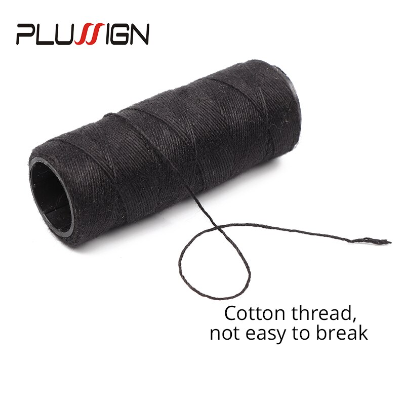 Plussign Curved Needle For Wig Dreadlock Needle Weaving Thread For Wigs Black 50 Meters Home Use Diy Wig Making Tools For Sewing