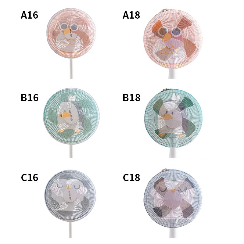 Cubierta de ventilador de dibujos animados, cubierta de seguridad de ventilador eléctrico, protección antipinzas para niños, cubierta de red, ventilador de suelo, todo incluido