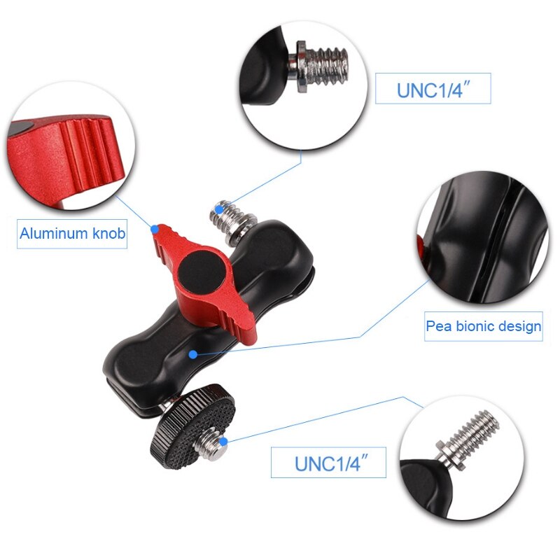 ic Arm Camera Bracket Universal Monitor Bracket Ball Head Clamp for Camera Light Bracket Crab Clamp Wall Fixer