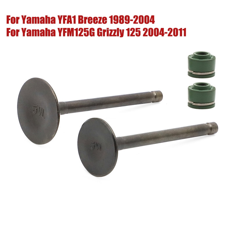 Indsugnings- og udstødningsventilsæt til yamaha yfa 1 breeze 1989-2004 ,  yfm 125g grizzly 125 2004