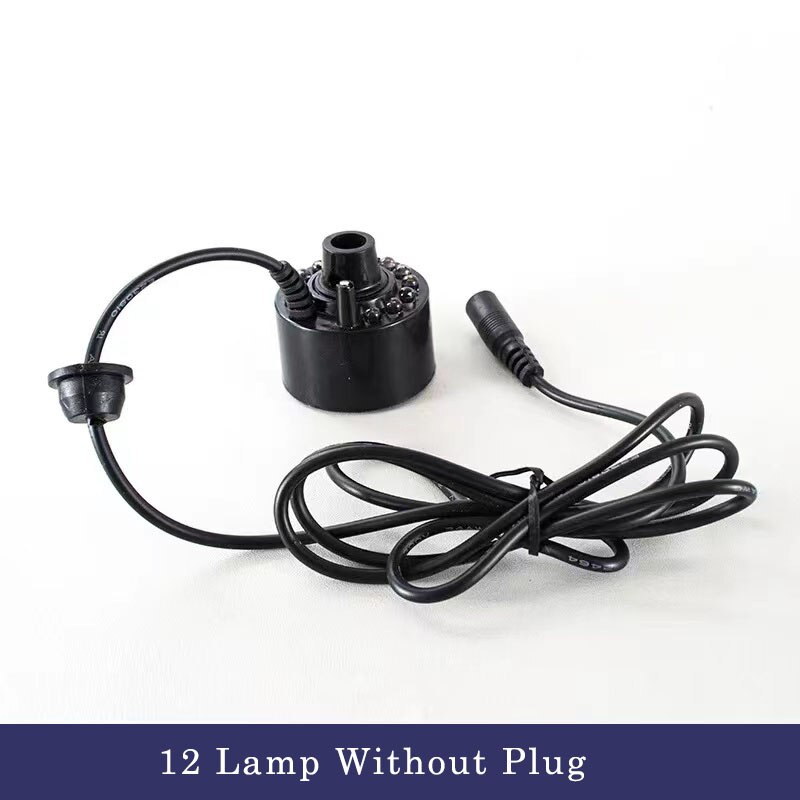 Umidificatore ad ultrasuoni generatore nebulizzatore nebulizzatore fontana stagno 12 portato atomizzatore nebulizzatore aria condizionata: 12Lamp senza spina