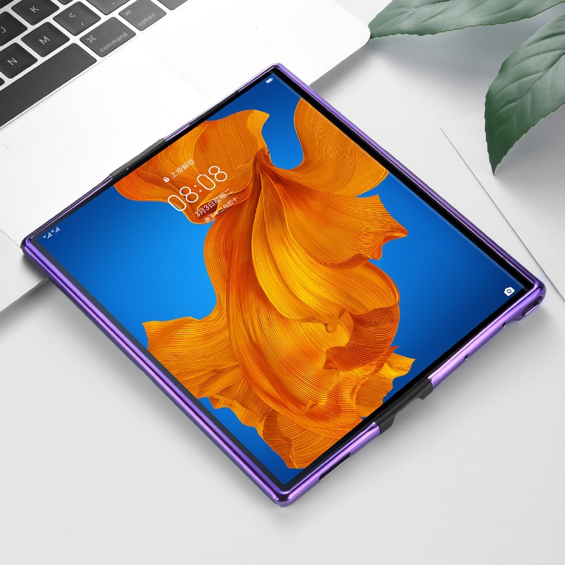 Flexibele, lijmbestendige matex opvouwbare beschermhoes voor huawei matex mobiele telefoon: Voor huawei mate x / Paars
