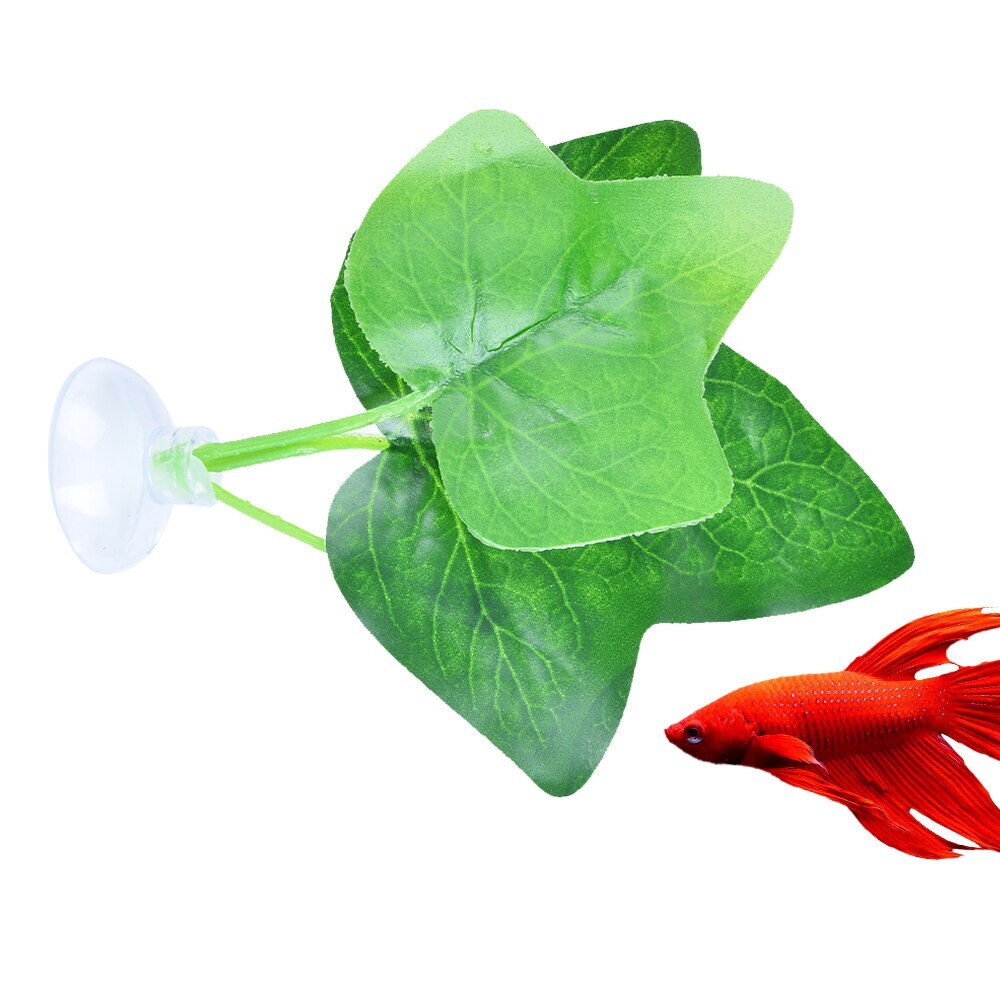 Aquariumdecoratie, aquariumdecoratie, betta visblad, aquariumlandschap, plastic zuignap, betta hangmat: B