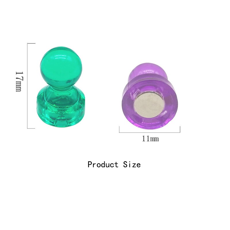 50 Stks/partij Punaise Office Bindtoebehoren Sterke Diy Magneet Whiteboard Push Pin Koelkast Stickers Label Vaste Sticker