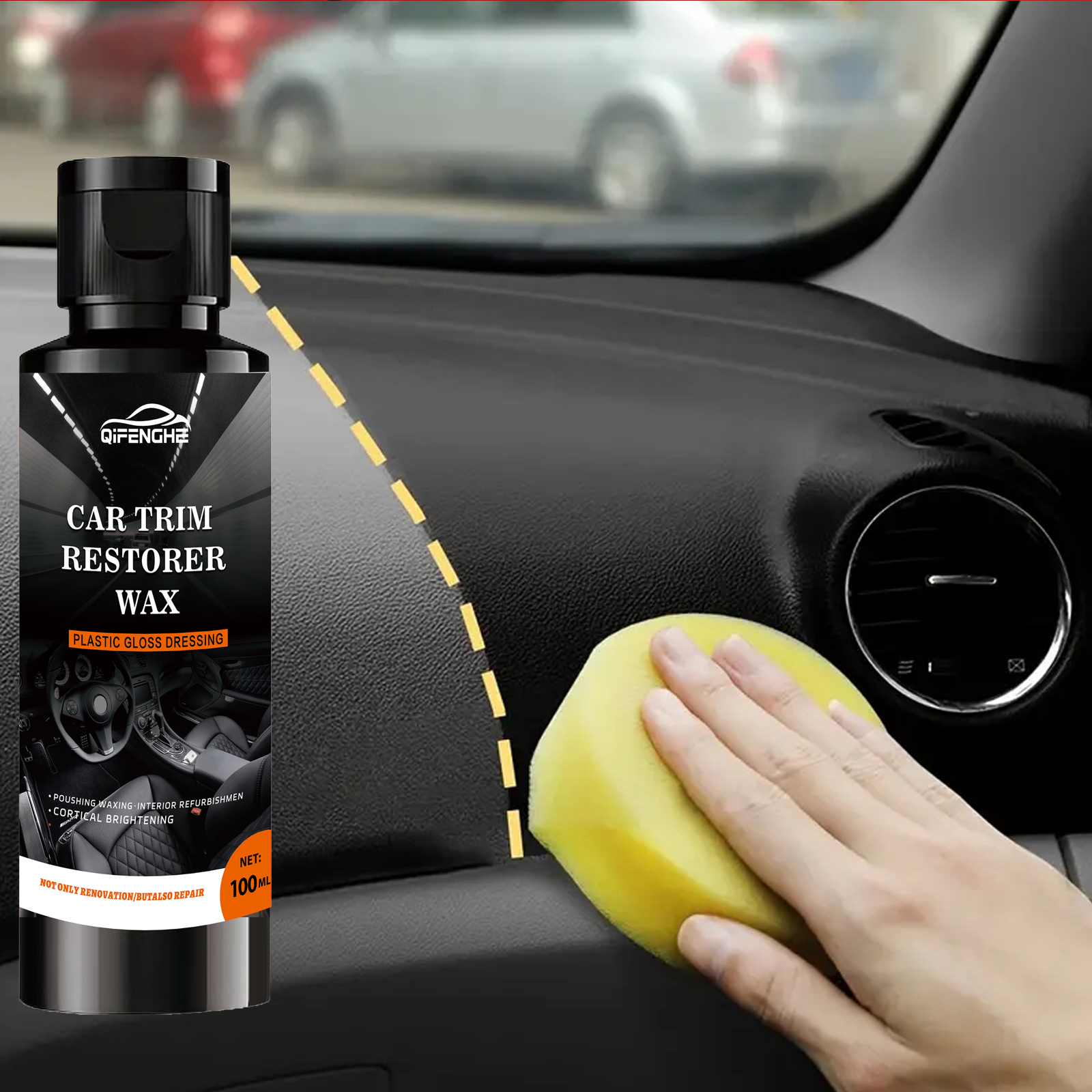 100ml Car Interior Cleaner - Spot Remove Stain Kill Germs Disinfect Fog Free Mist Proof Long Lasting Safe Non Toxic Eco Friendly