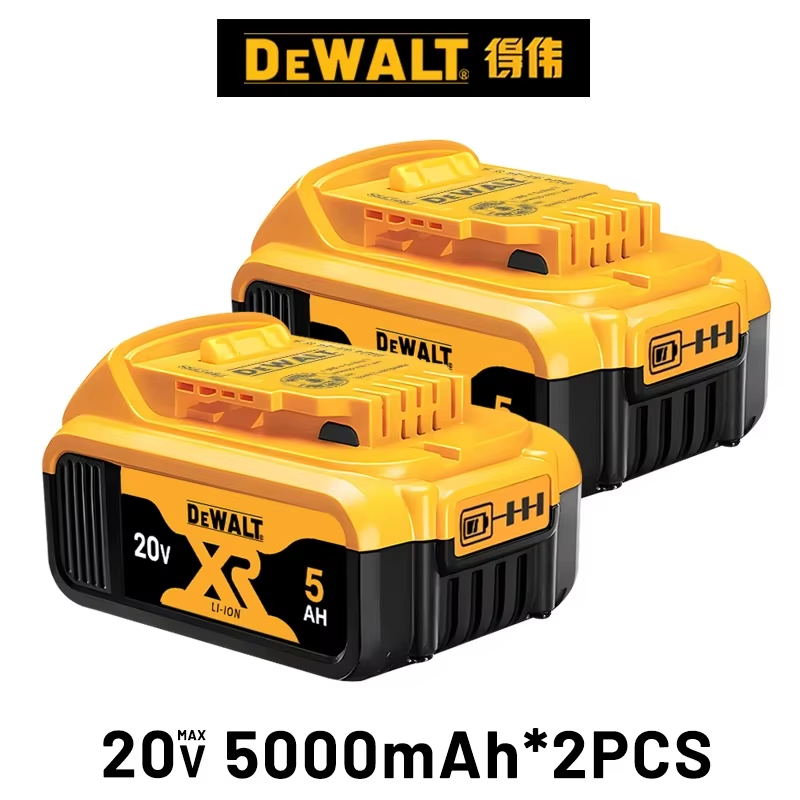 100%  stk . originale dewalt 18v batterier, , 2ah 5ah 6ah genopladelige lithium-ion batterier, dewalt dcb 200 udskiftningsbatteri til elværktøj: Mørkegrå